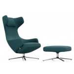 Vitra Grand Repos Lenestol med Ottoman Volo stoff