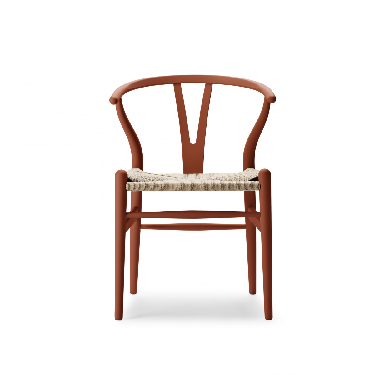 Carl Hansen CH24 Y-stolen Tarracot Red Soft Malt Bøk Naturflett